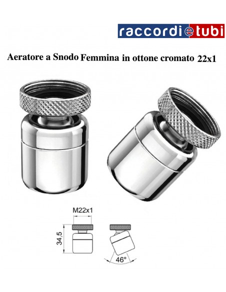 AERATORE A SNODO CROMATO FIL.F.D.22mm