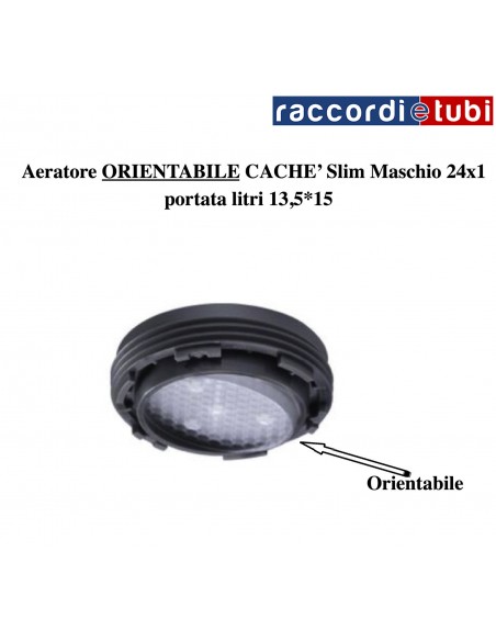 SCHWENKBARER BELÜFTER CACHE' SLIM MÄNNLICH DURCHMESSER 24x1''