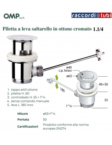 ABLAUFGARNITUR VERSCHLUSSKLAPPE D.11/4''x63