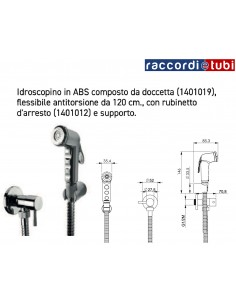 IDROSCOPINO IN ABS CROMATO CON DOCCIETTA 1401011