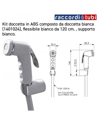 IDROSCOPINO IN ABS BIANCO CON DOCCETTA 1401027