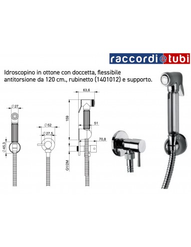 IDROSCOPINO IN OTTONE CROMATO CON DOCCETTA 1401009