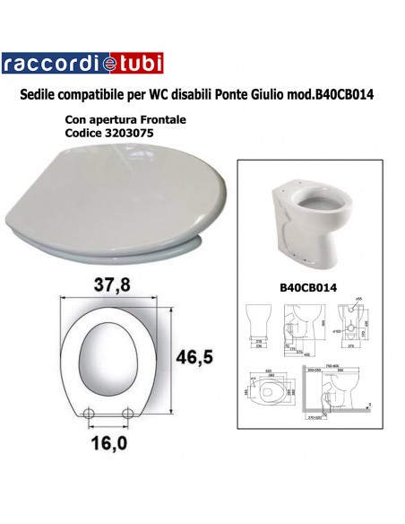 SITZ TYP 140 MIT FRONTÖFFNUNG FÜR BEHINDERTEN-WC