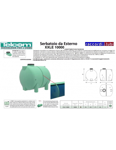 TELCOM SERBATOIO XXLE 10000