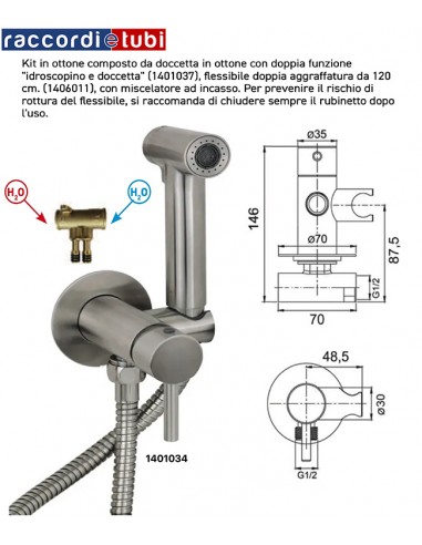 IDROSCOPINO KIT DA INCASSO CON DOCCETTA 1401034