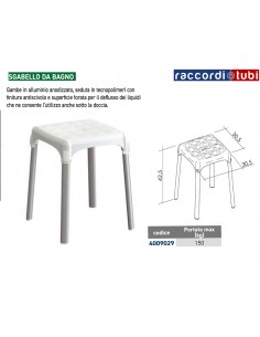 WEISSES QUADRATISCHES BADHOCKER 4009029