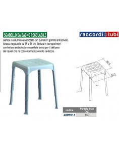 EINSTELLBARER WEIẞER QUADRATISCHER BADHOCKER 4009016