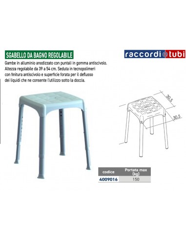 EINSTELLBARER WEIẞER QUADRATISCHER BADHOCKER...