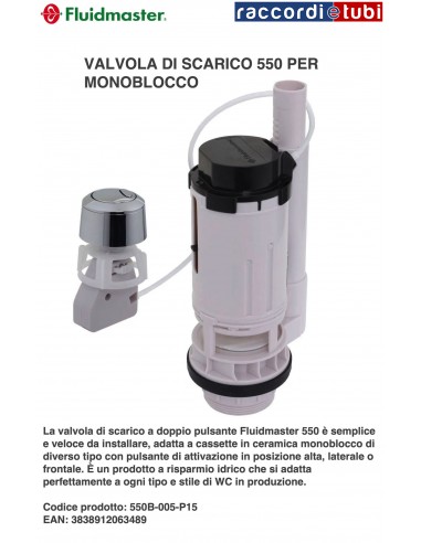 BATTERIA PER WC MONOBLOCCO FLUIDMASTER 550B-005-P