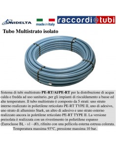 TUBO MULTISTRATO UNIDELTA ISOLATO BLU 26X3 MT.50...