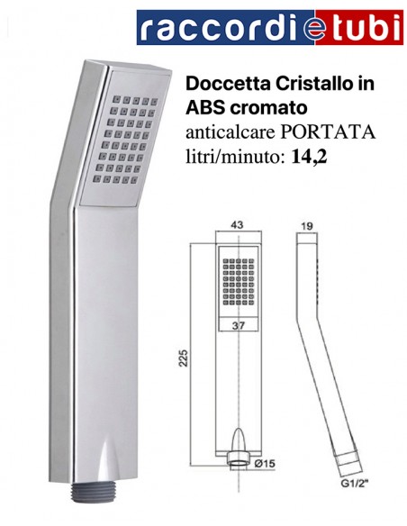 DOCCETTA CRISTALLO IN ABS CROMATO 1410036