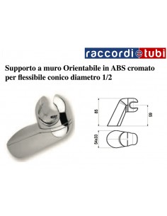 SUPPORTO DUPLEX ORIENTABILE IN ABS CROMATO 1401005