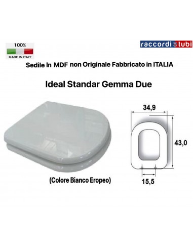 SEDILE PER WC IDEAL STANDARD GEMMA DUE BIANCO...