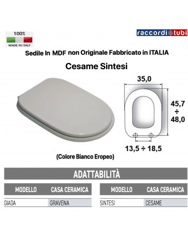 SEDILE UNIVERSALE IN LEGNO RIVESTITO BIANCO...