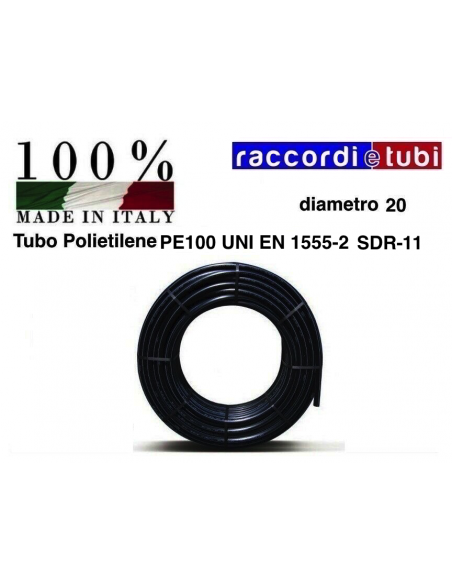 TUBO POLIETILENE IN ROTOLO 20 PN/16 PE100
