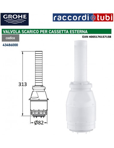 VALVOLA DI SCARICO GROHE PER CASSETTA DA...