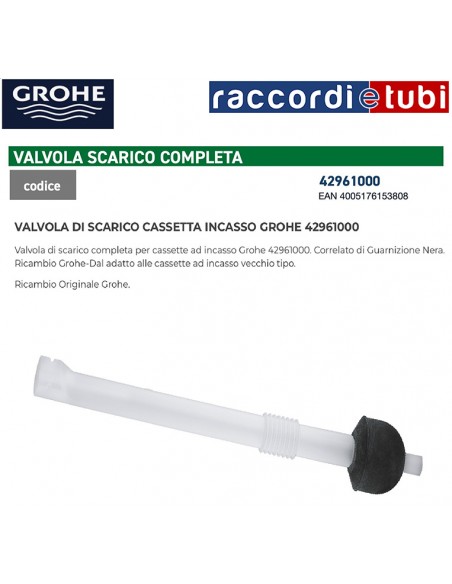 GROHE ABLAUFLVENTIL KOMPLETT MIT DICHTUNG 42961000