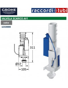 GROHE SPÜLVENTIL AV1 FÜR KASSETTE 42320000