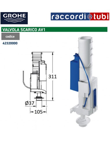 GROHE SPÜLVENTIL AV1 FÜR KASSETTE 42320000
