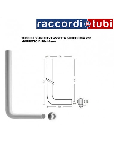 TUBO DI SCARICO PER CASSETTA 620X330 con...
