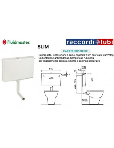 ABS Außen-Spülkasten Slim Superflach
