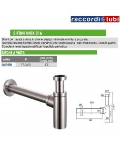 ZYLINDRISCHES SICHTROHR RIVERE 11/4''x32mm EDELSTAHL 316
