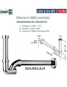 SIFON A "U" AUS VERCHROMTEM ABS DURCHMESSER 11/4''x32