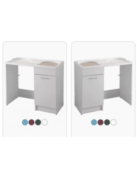 MOBILE LAVATOIO COLAVENE BIANCO 106X60X59H VASCA SINISTRA DUO 24162B