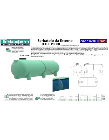 TELCOM SERBATOIO XXLE 20000