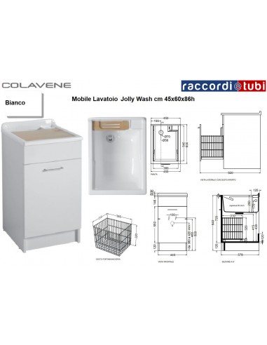 MOBILES WASCHBECKEN COLAVENE WEISS 45X60X86H...
