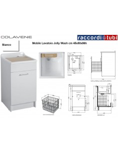 MOBILE LAVATOIO COLAVENE 45X50X86H JOLLYWASH 24060B