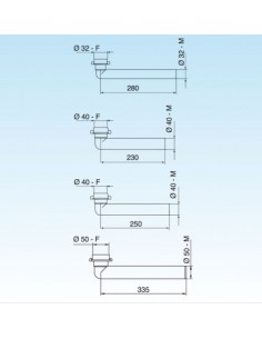 CURVA LIRA JOLLY DIAMETRO 40X230 8.2424 2