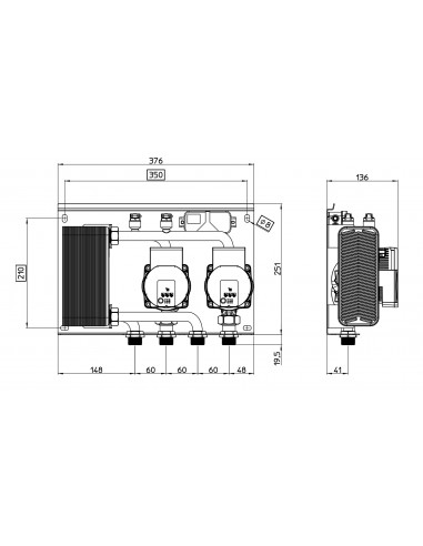 GRUPPO DI SEPARAZIONE CIRCUITI BRV 24KW CON DUE...