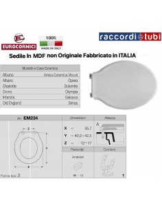 SEDILE PER WC DOLOMITE-GALASSIA-SIMAS