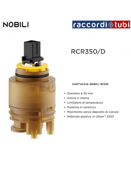 ORIGINALE NOBILI KERAMIKKARTUSCHE RCR350/D MIT VERTEILUNG