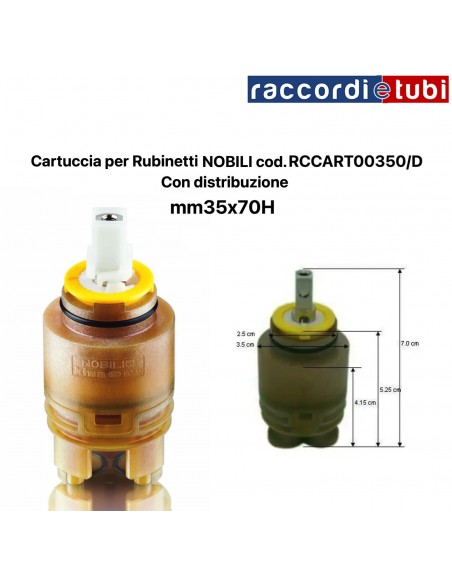 ORIGINALE NOBILI KERAMIKKARTUSCHE RCR350/D MIT VERTEILUNG