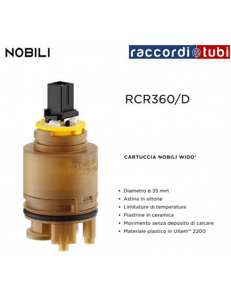ORIGINALE NOBILI KERAMIKKARTUSCHE RCR360/D MIT VERTEILUNG, OHNE O-RING