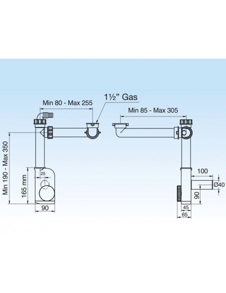SIFONE SPAZIO 1 EVOLUTION DIAMETRO 40