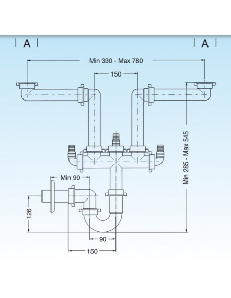 SIFON LIRA SPAZIO 2 DURCHMESSER 40 ART.9.1275.18