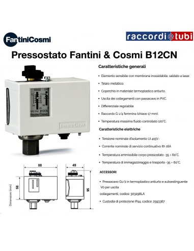 DRUCKSCHALTER FANTINI und COSMI B12C MIT...