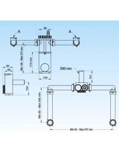 SIFONE LIRA SPAZIO 2NT DIAMETRO 40 ART.9.1285.01