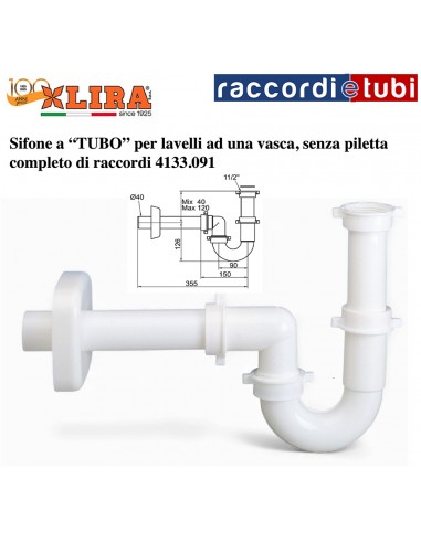 LIRA SIFON FÜR EIN EINBECKENWASCHBECKEN...