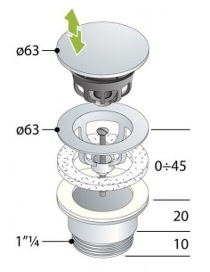 AUTOMATISCHER VERCHROMTER ABLAUFSIEB WASCHBEcken-BIDET... 2
