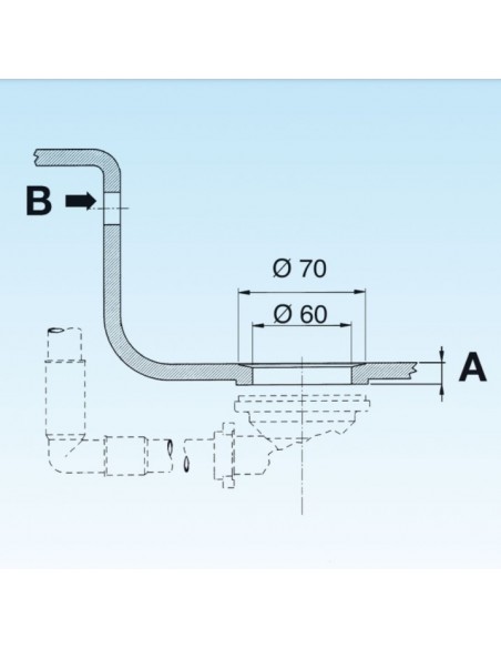 PILETTA LIRA DA LAVELLO 1.1/2 CON TROPPO PIENO ART.1754.002