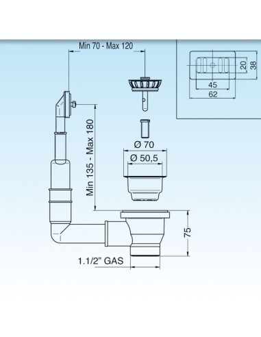 PILETTA LIRA DA LAVELLO 1.1/2 CON TROPPO PIENO...