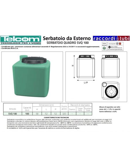 TELCOM SERBATOIO SVQ 100