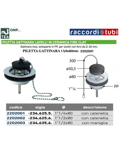 PILETTA ''GATTINARA'' PER LAVELLI 1.1/4X80 CON...