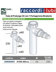 PROLUNGA BIVALENTE 40 MF IN PP CON ATTACCO...