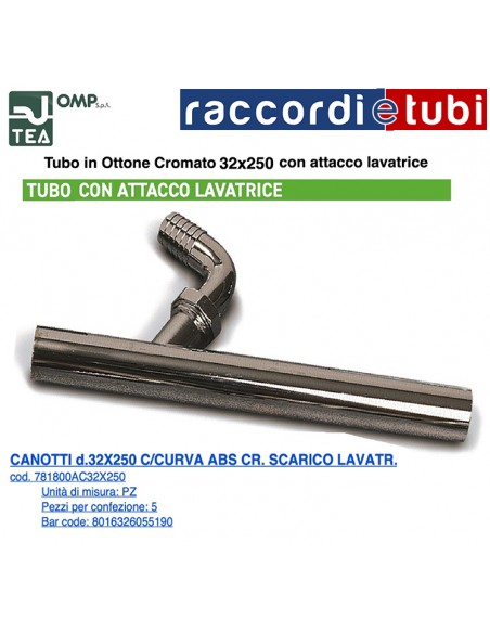CANOTTO DIAMETRO 32 CON ATTACCO LAVATRICE 
