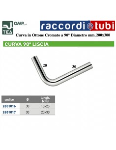 CURVA 90' LISCIA D.30mm 200x300mm